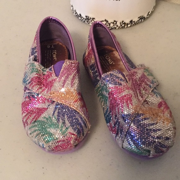 Toms Other - Toms Kids sparkly slip on’s size 6